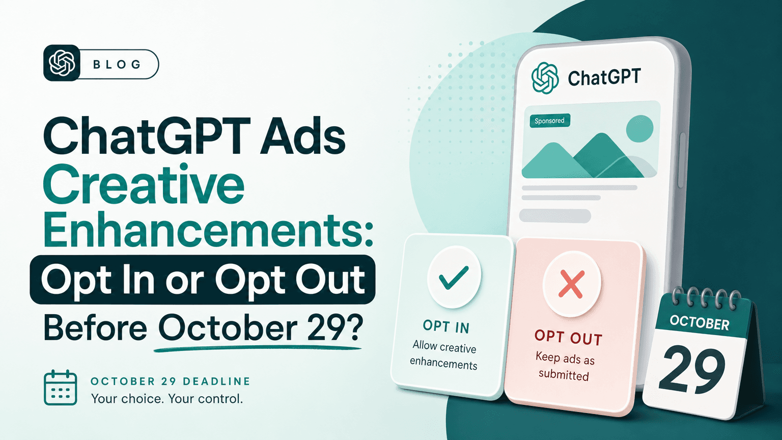 ChatGPT Ads Creative Enhancements: Opt In or Opt Out Before October 29?